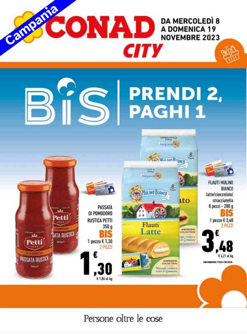 Volantino Conad City Campania dal 8 al 19 novembre 2023