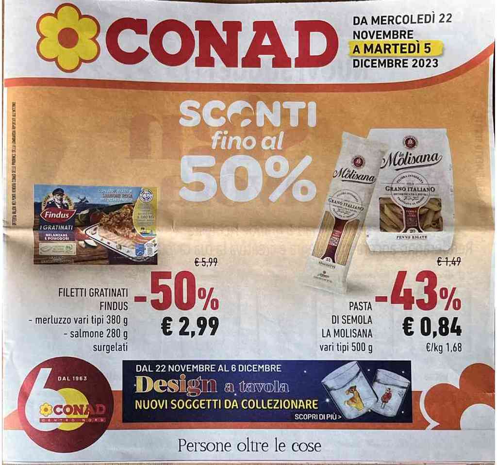 Volantino Conad Lombardia dal 22 novembre 2023