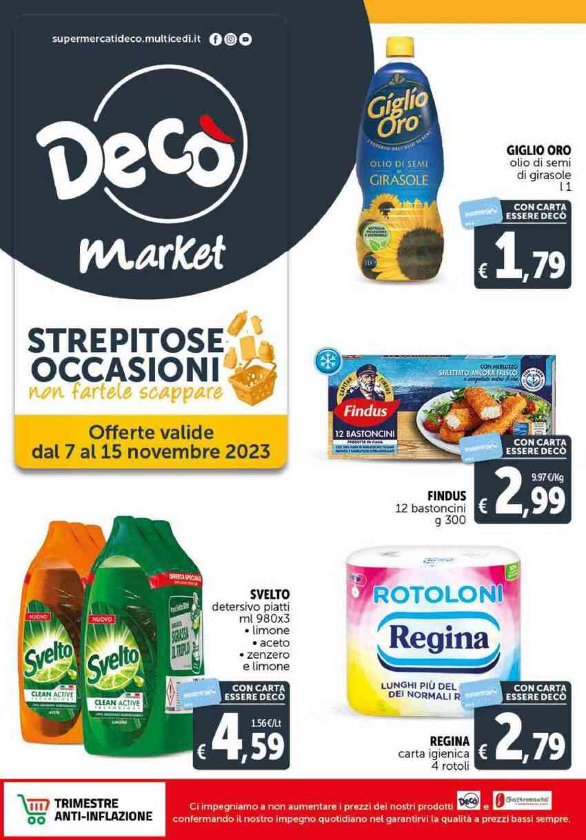 Volantino Decò Market dal 7 al 15 novembre 2023