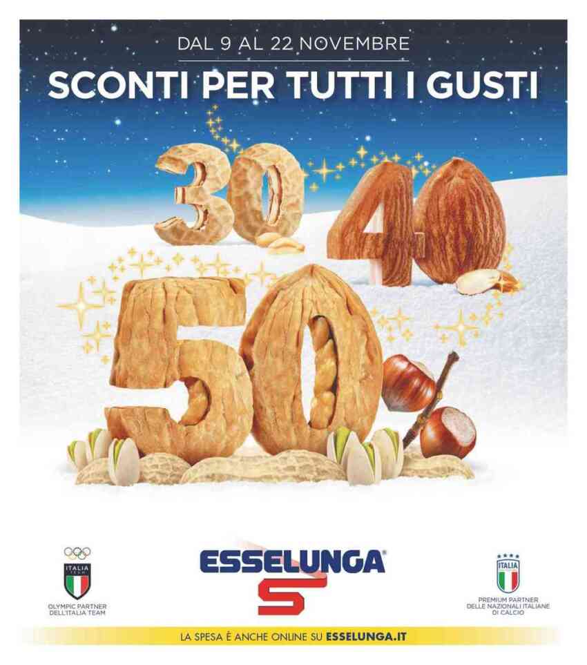 Volantino Esselunga dal 9 al 22 novembre 2023