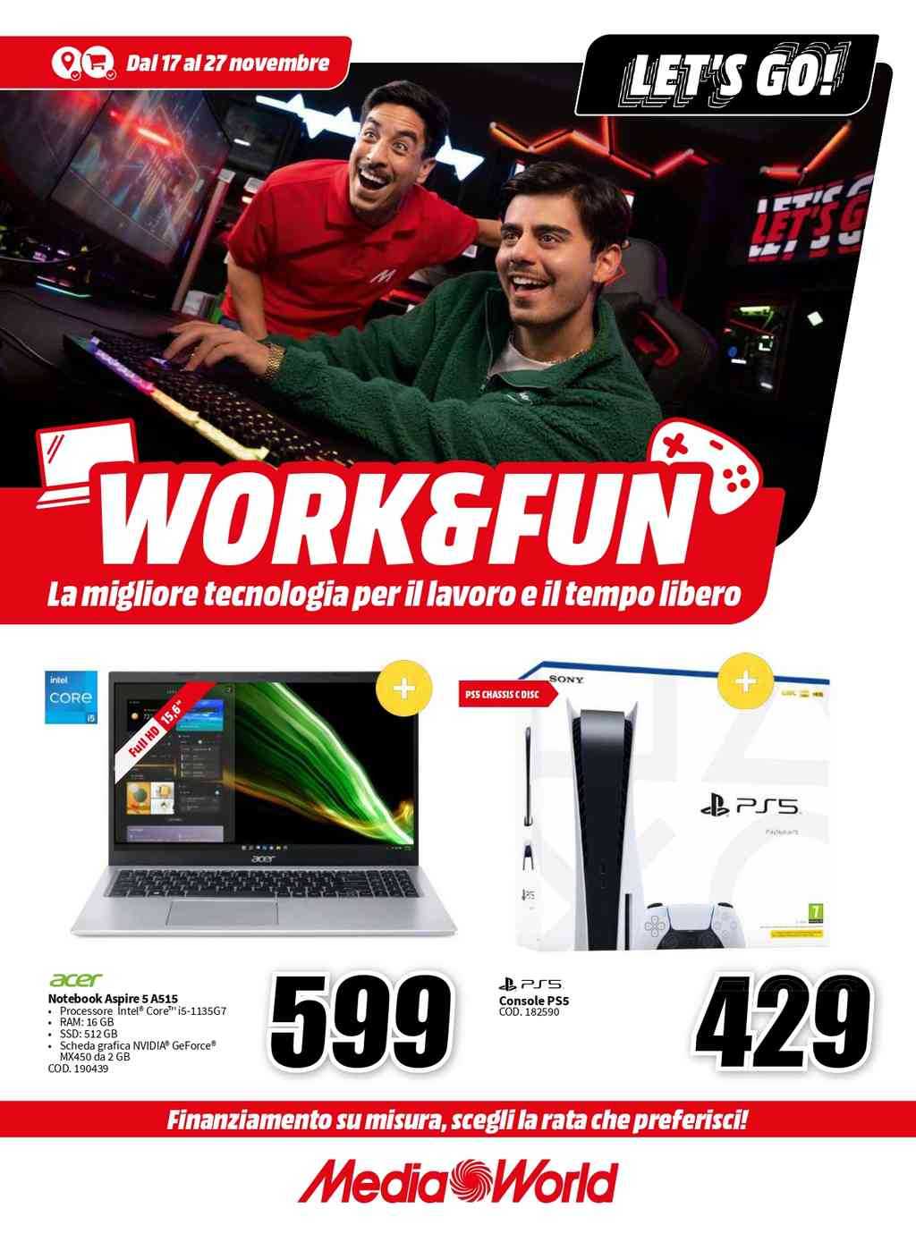 Volantino Mediaworld Gaming dal 17 novembre 2023