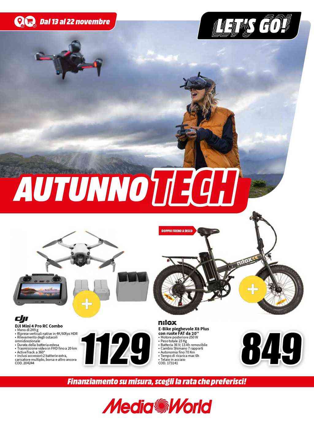 Volantino Mediaworld Speciale Mobilità dal 13 al 22 novembre 2023
