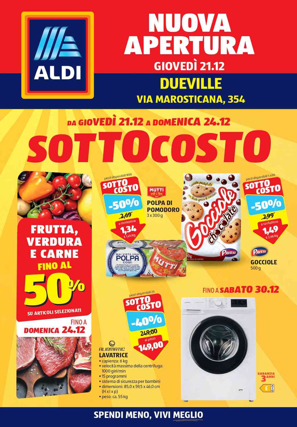Volantino Aldi Nuova Apertura a Dueville dal 21 al 30 dicembre 2023
