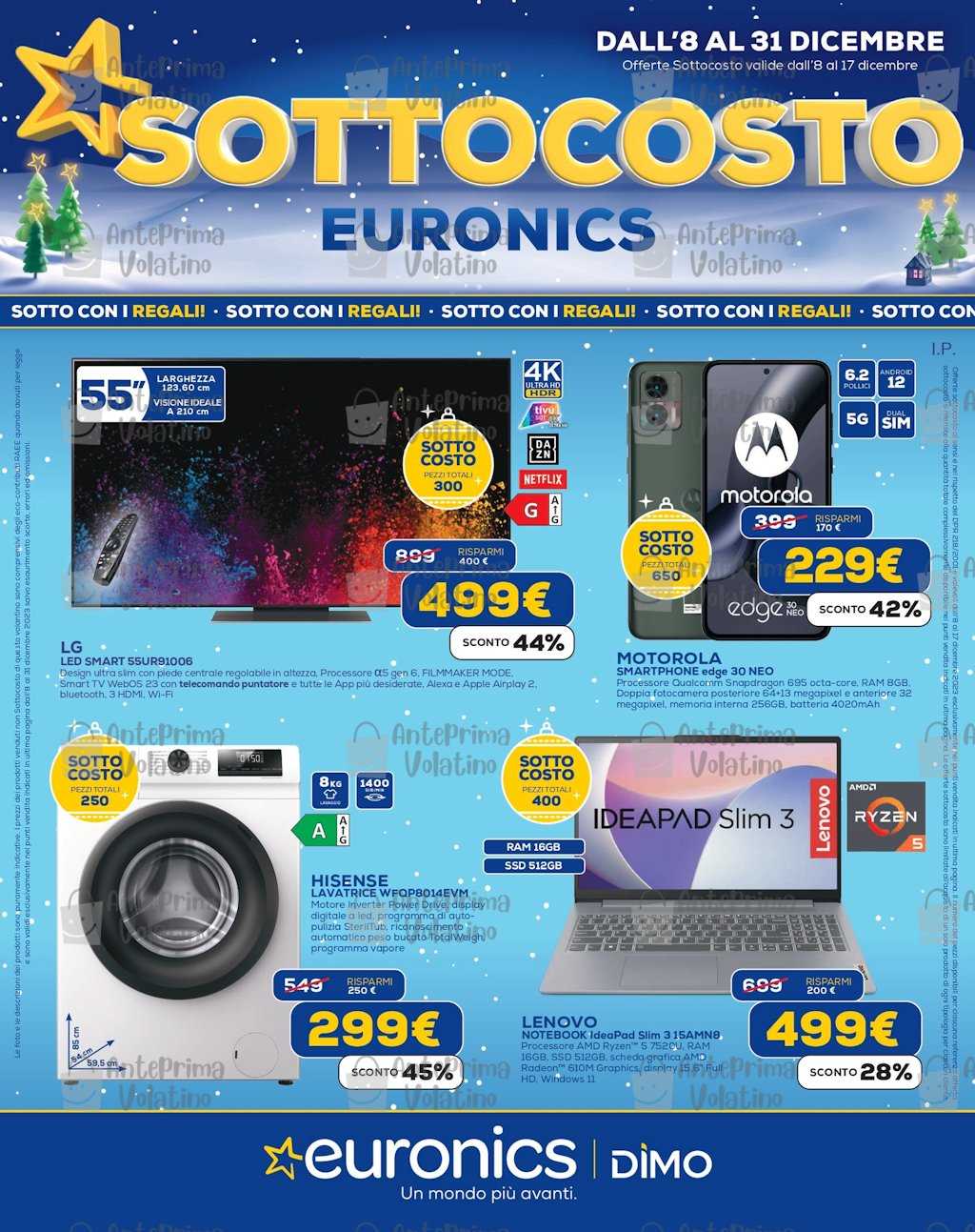 Volantino Euronics dal 8 al 31 dicembre 2023