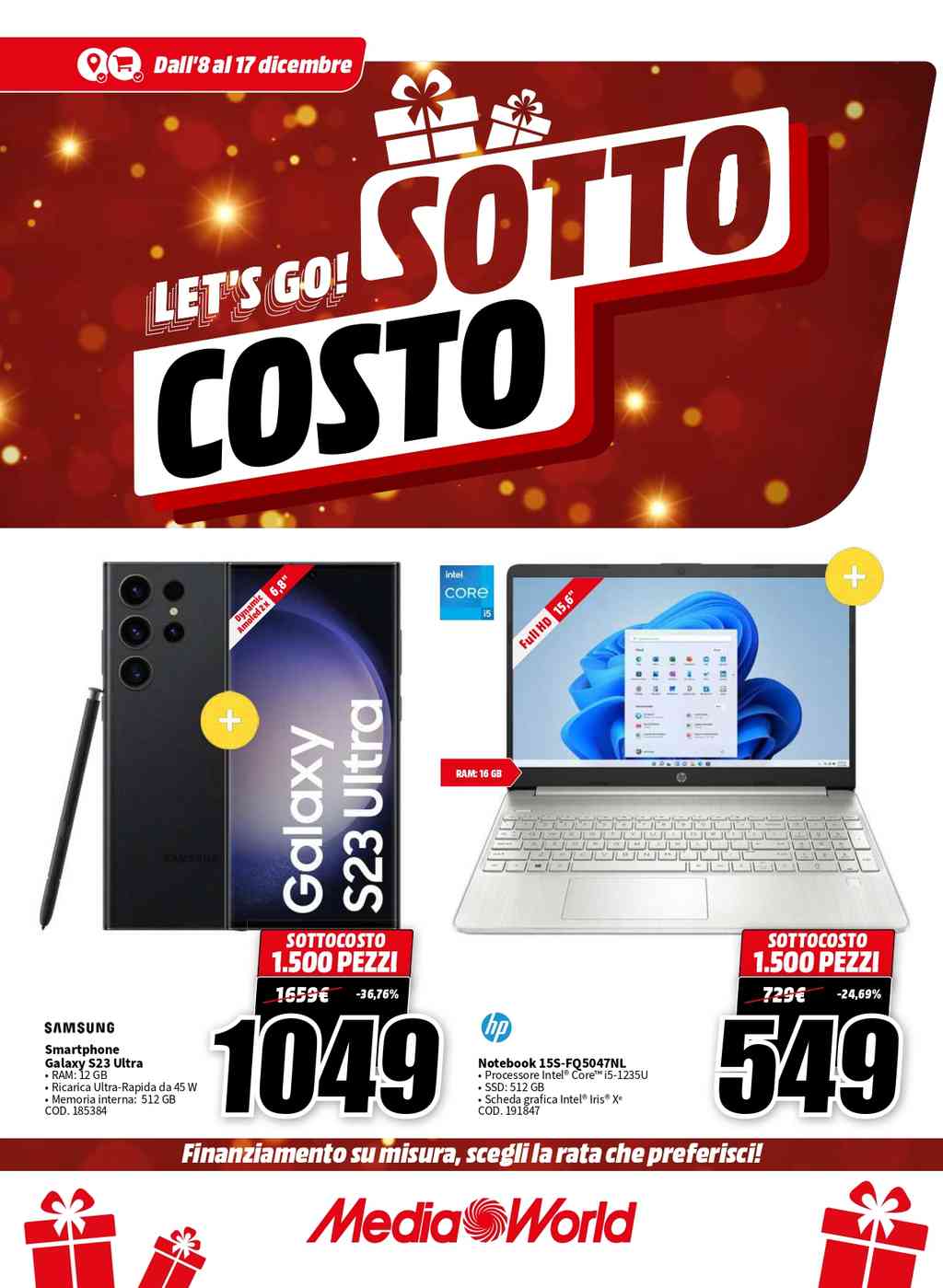 Volantino Mediaworld dal 8 al 17 dicembre 2023