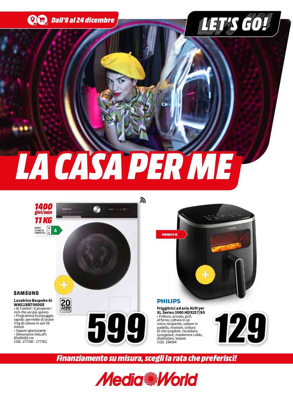 Volantino Mediaworld Speciale Casa e Incasso dal 8 al 24 dicembre 2023