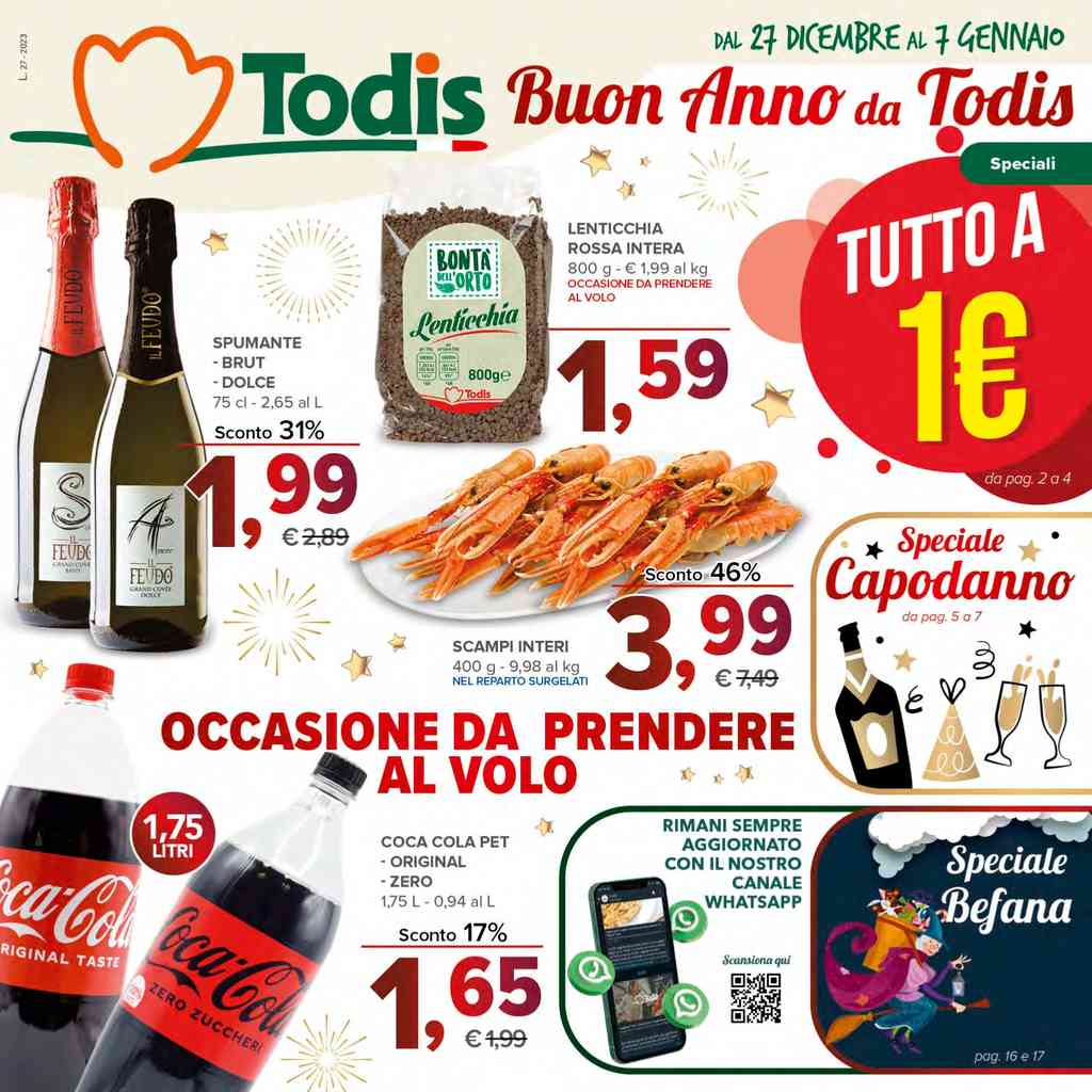 Volantino Todis dal 27 dicembre 2023 dal 7 gennaio 2024