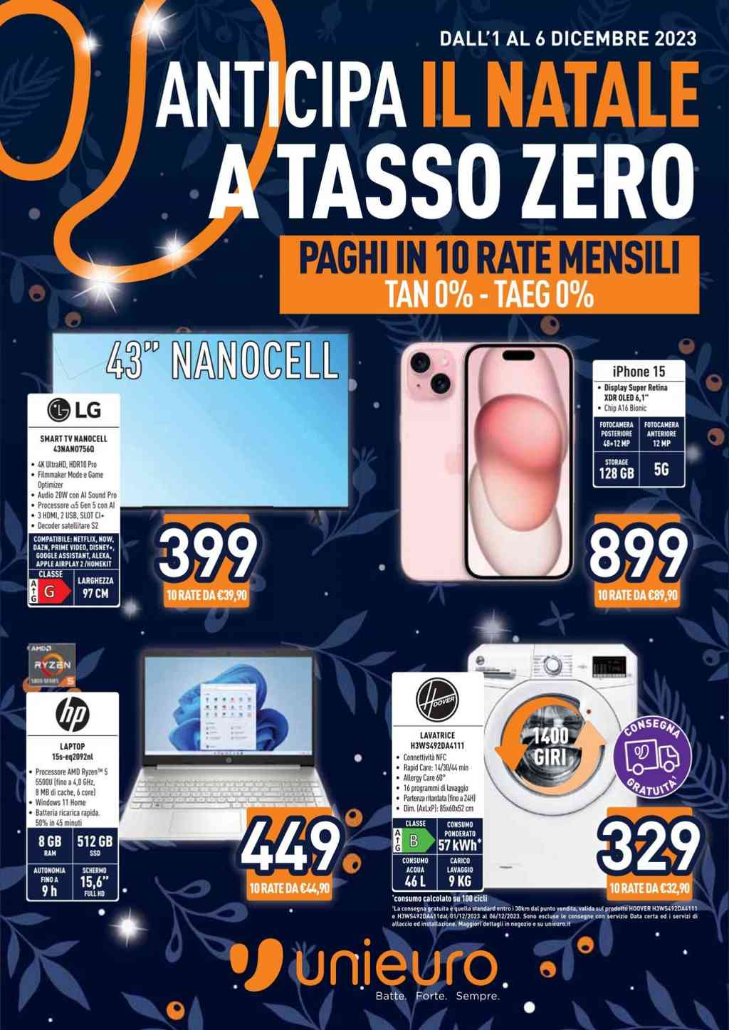 Volantino Unieuro dal 1 al 6 dicembre 2023