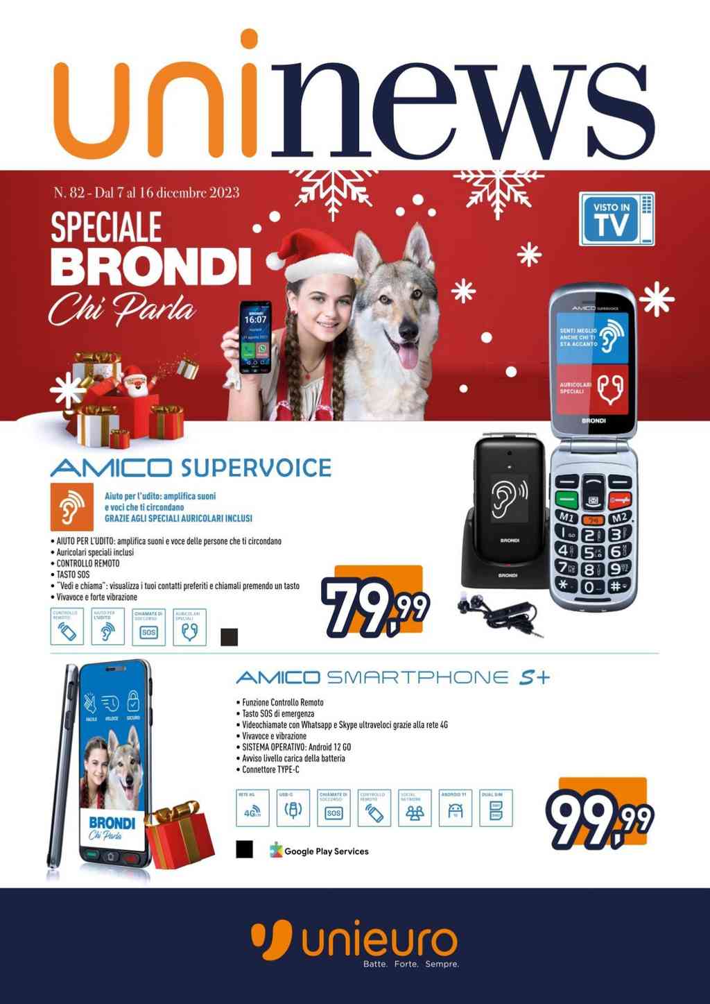 Volantino Unieuro Speciale Brondi dal 7 al 16 dicembre 2023