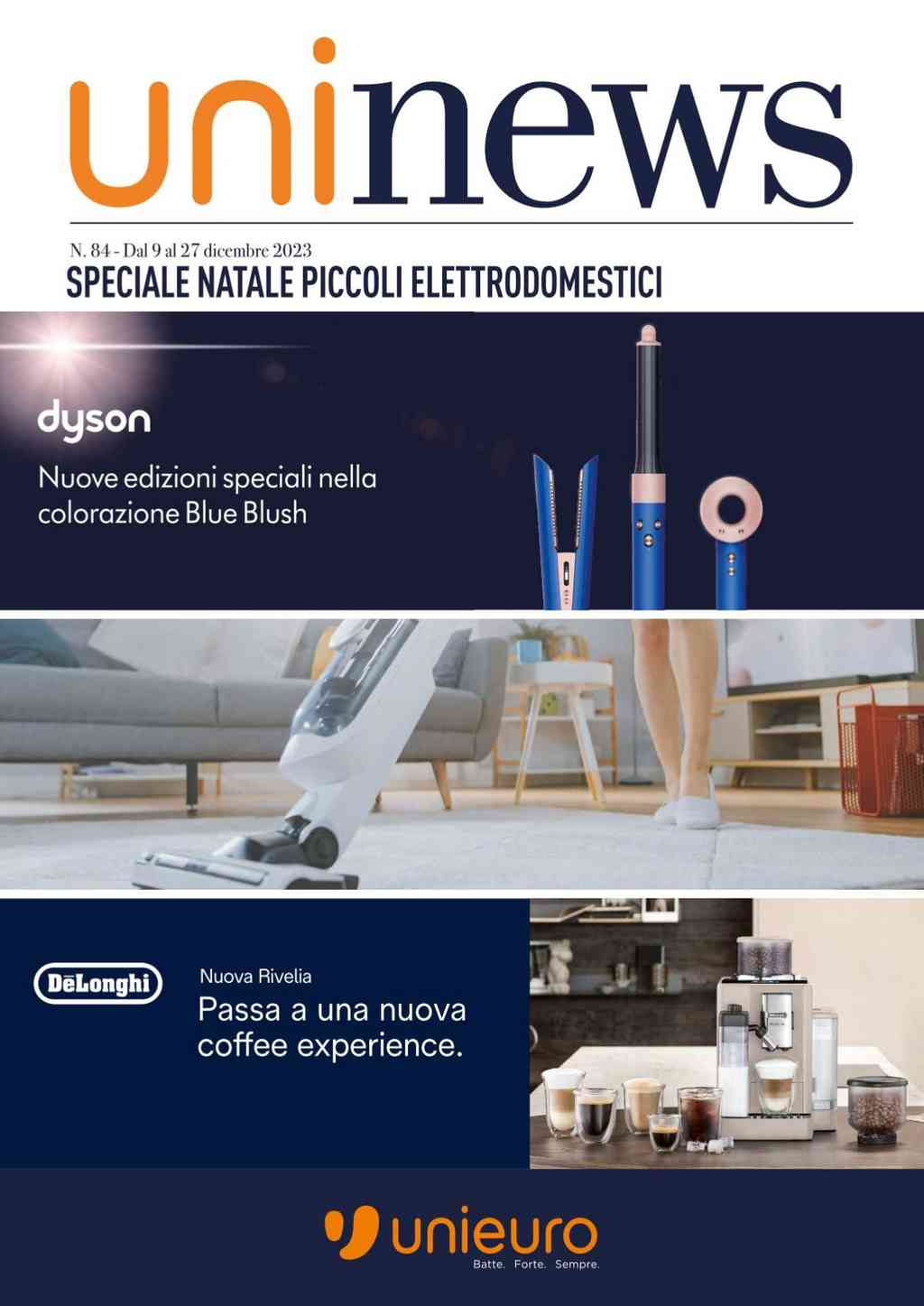 Volantino Unieuro Speciale Natale Piccoli Elettrodomestici dal 9 al 27 dicembre 2023