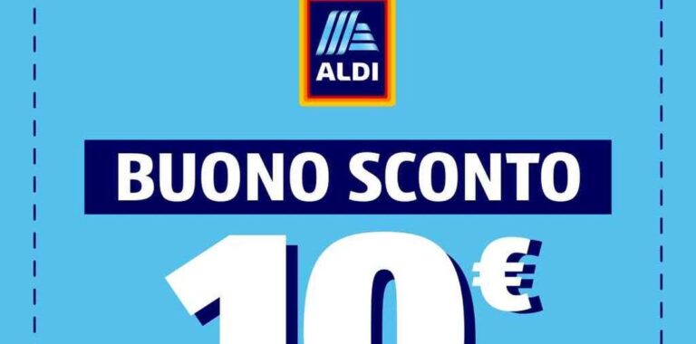 Buono Sconto Aldi 10 € dal 17 al 21 gennaio 2024