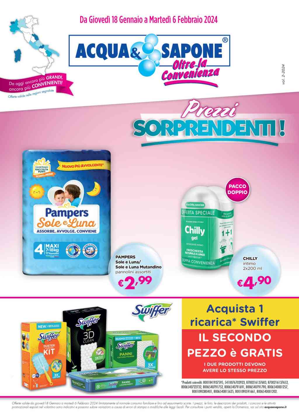 Volantino Acqua e Sapone dal 18 gennaio al 6 febbraio 2024