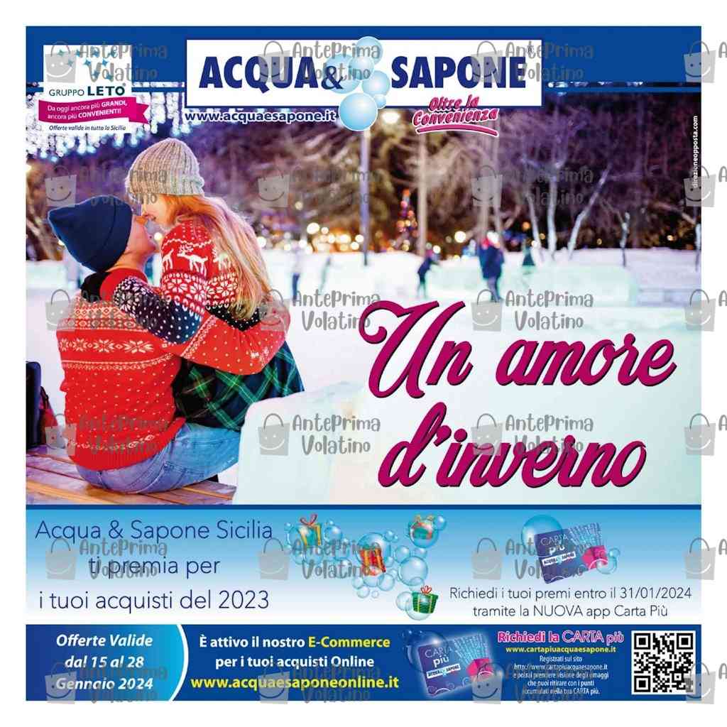 Volantino Acqua e Sapone Sicilia dal 15 al 28 gennaio 2024