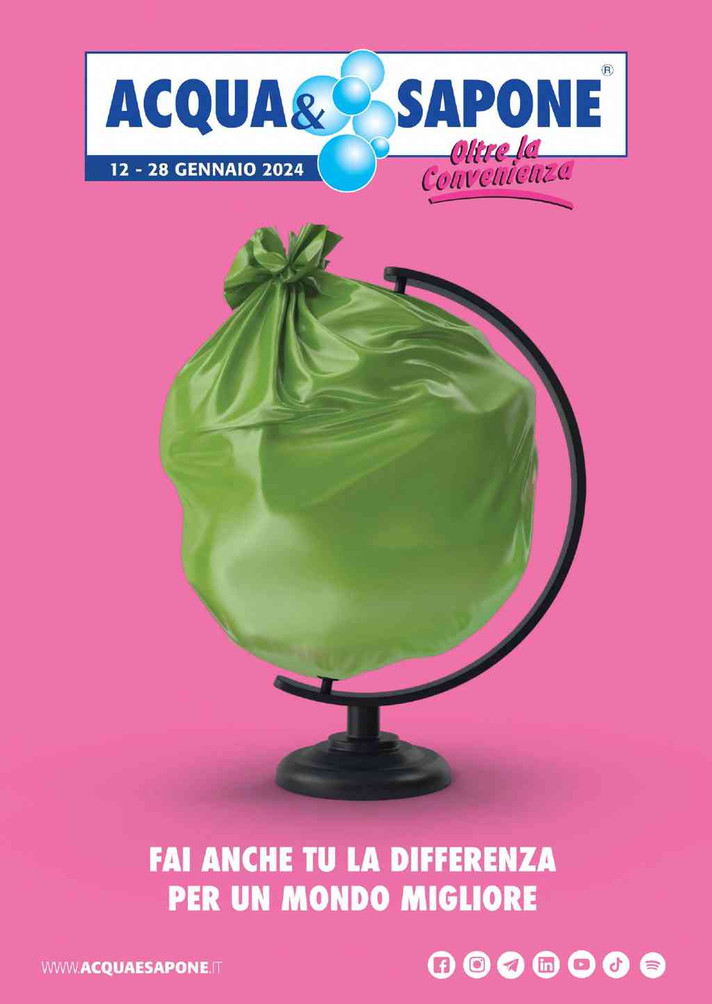 Volantino Acqua e Sapone Toscana e Umbria dal 12 al 28 gennaio 2024