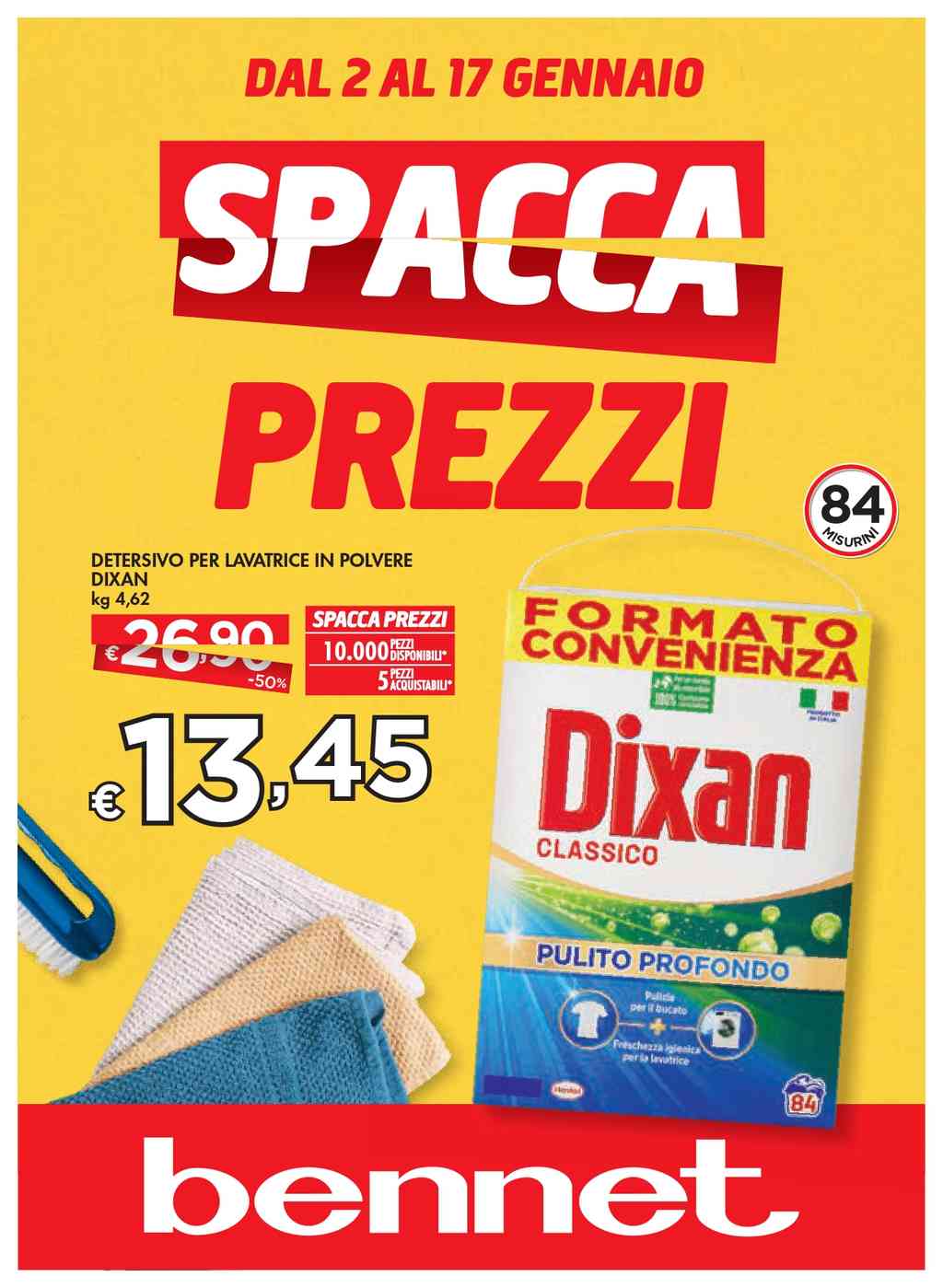 Volantino Bennet dal 2 al 17 gennaio 2024