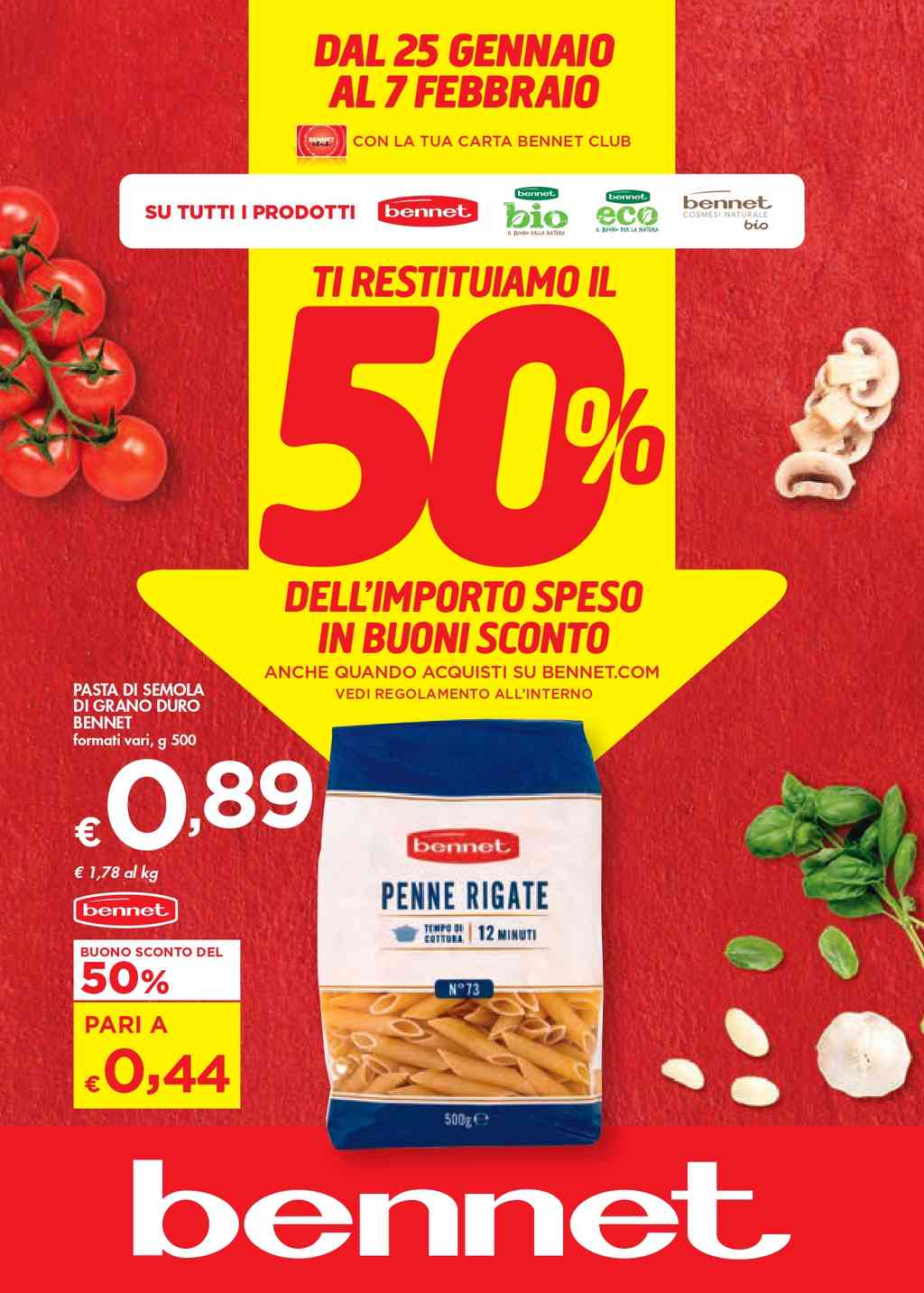 Volantino Bennet dal 25 gennaio al 7 febbraio 2024