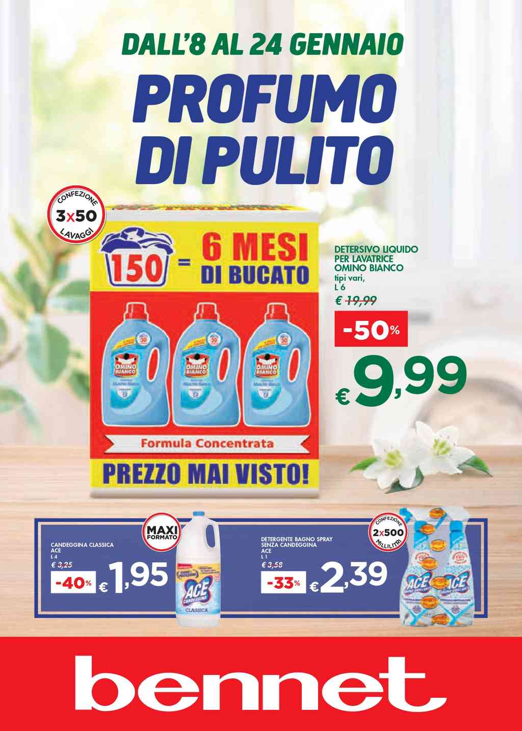 Volantino Bennet dal 8 al 24 gennaio 2024