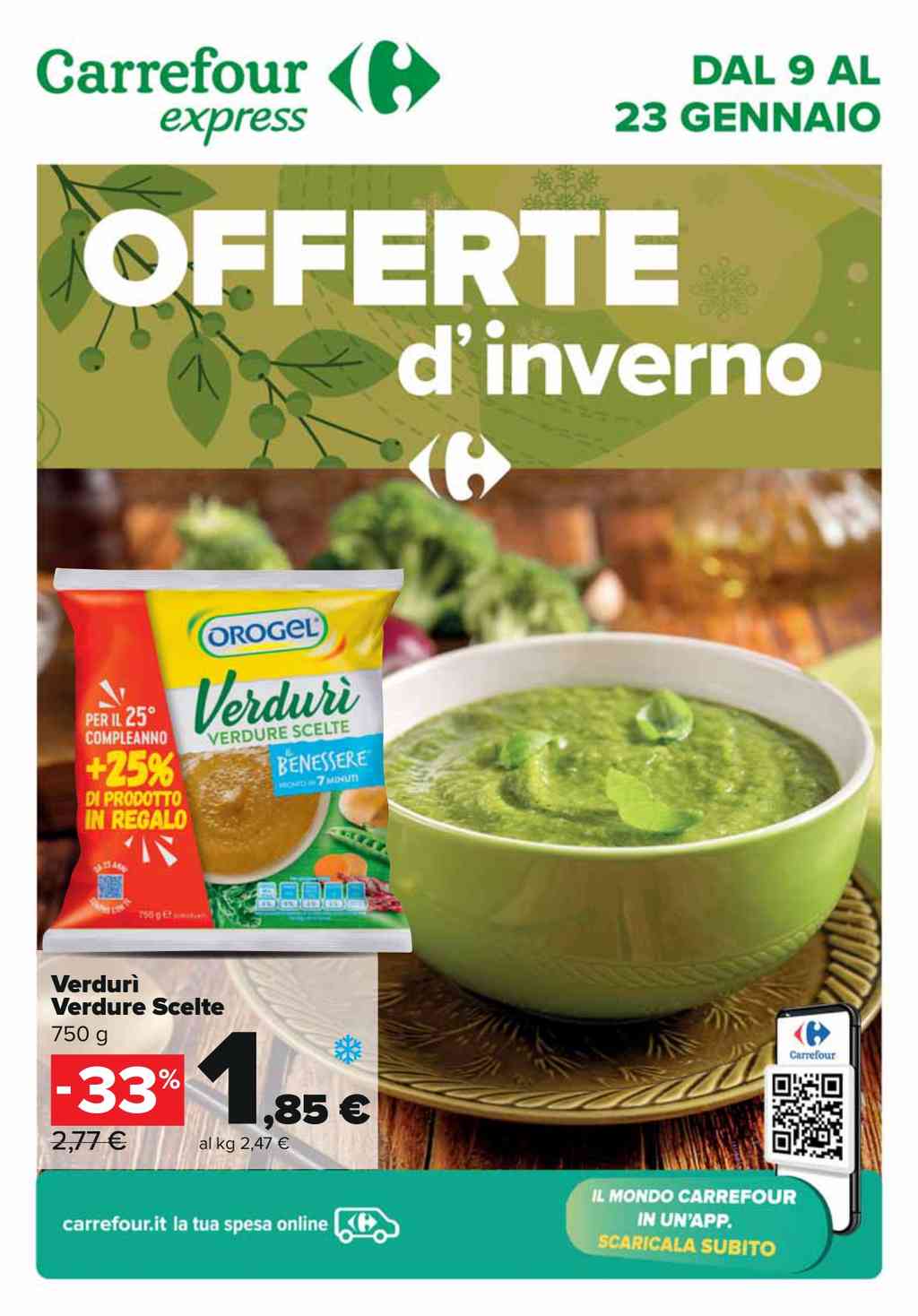 Volantino Carrefour Express dal 9 al 23 gennaio 2024