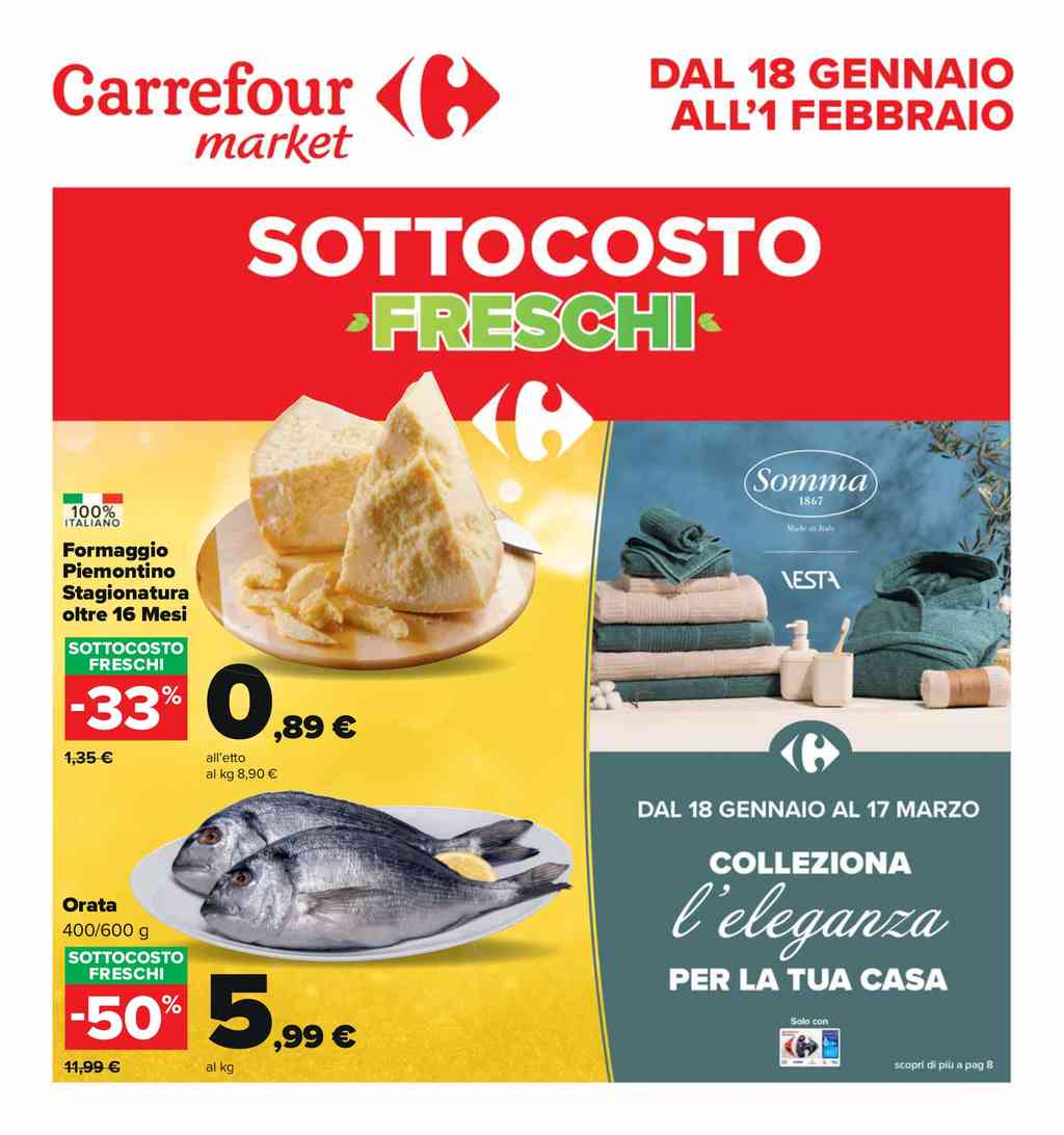 Volantino Carrefour Market dal 18 gennaio al 1 febbraio 2024
