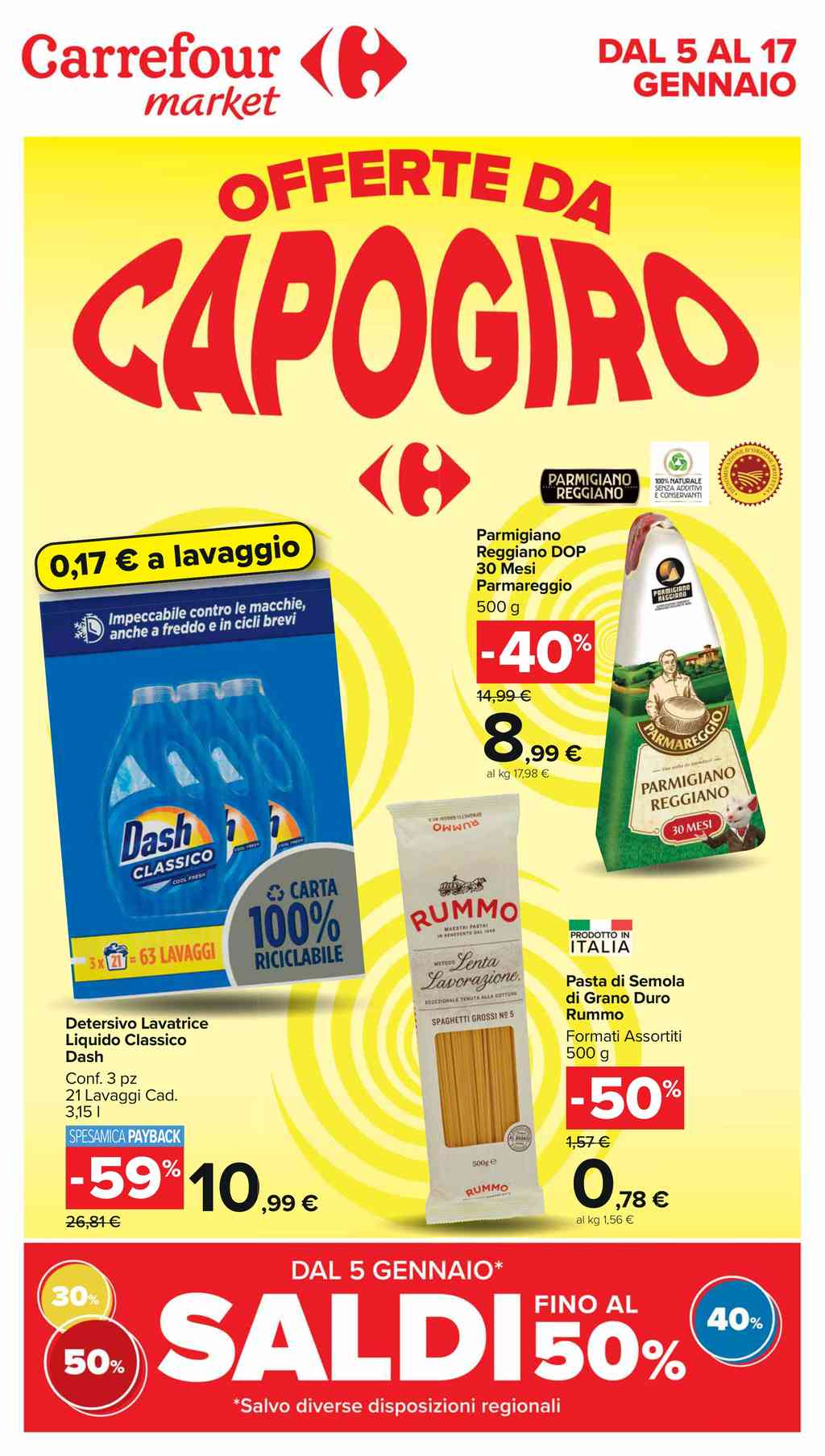 Volantino Carrefour Market dal 5 al 17 gennaio 2024