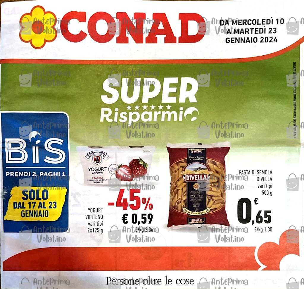 Volantino Conad Lombardia dal 10 al 23 gennaio 2024