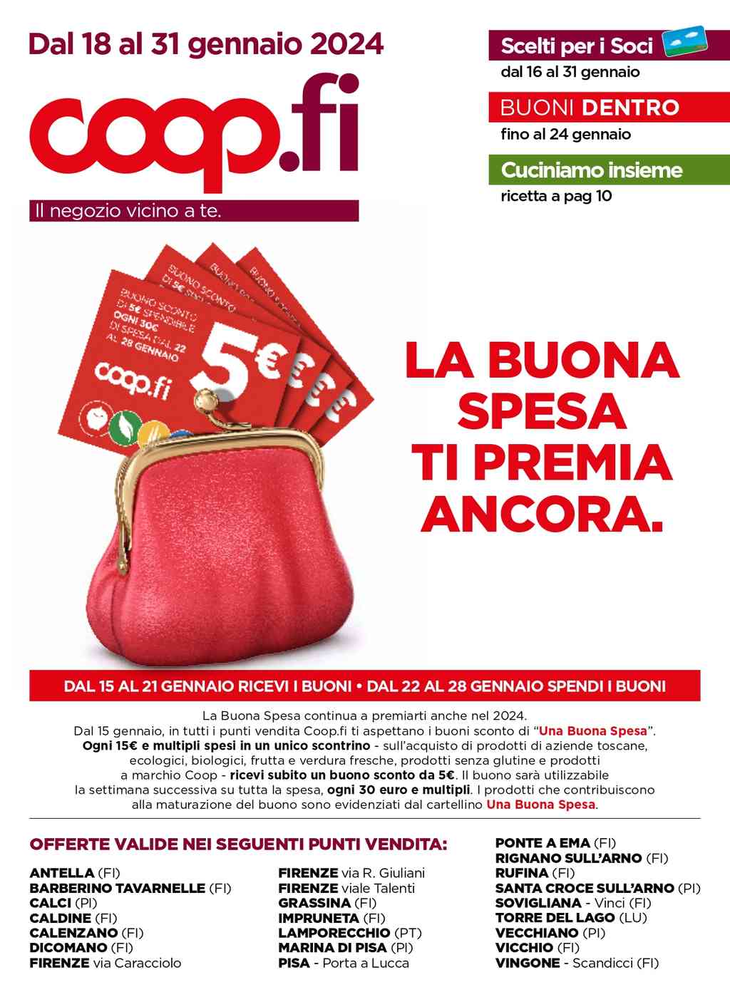Volantino Coop Firenze dal 18 al 31 gennaio 2024