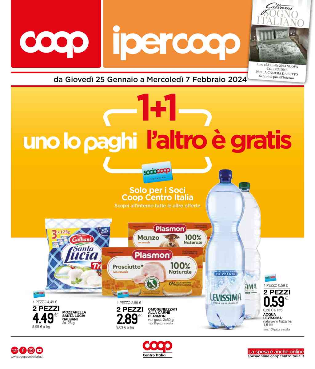 Volantino Coop Ipercoop Centro Italia dal 25 gennaio al 7 febbraio 2024