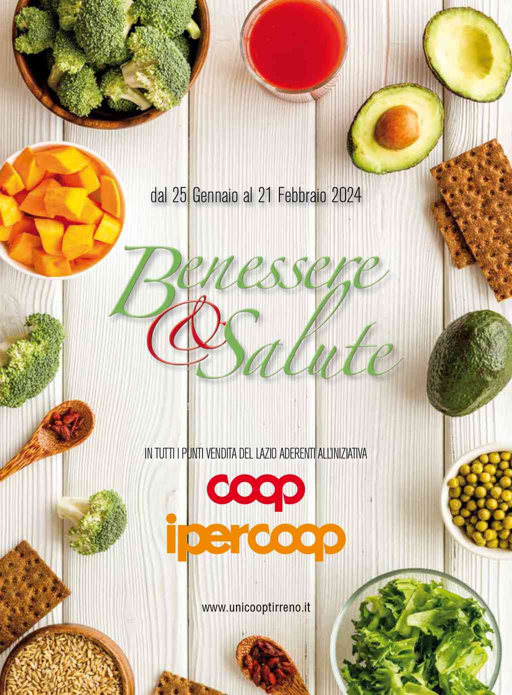 Volantino Coop Tirreno Lazio Salute e Benessere dal 25 gennaio al 21 febbraio 2024