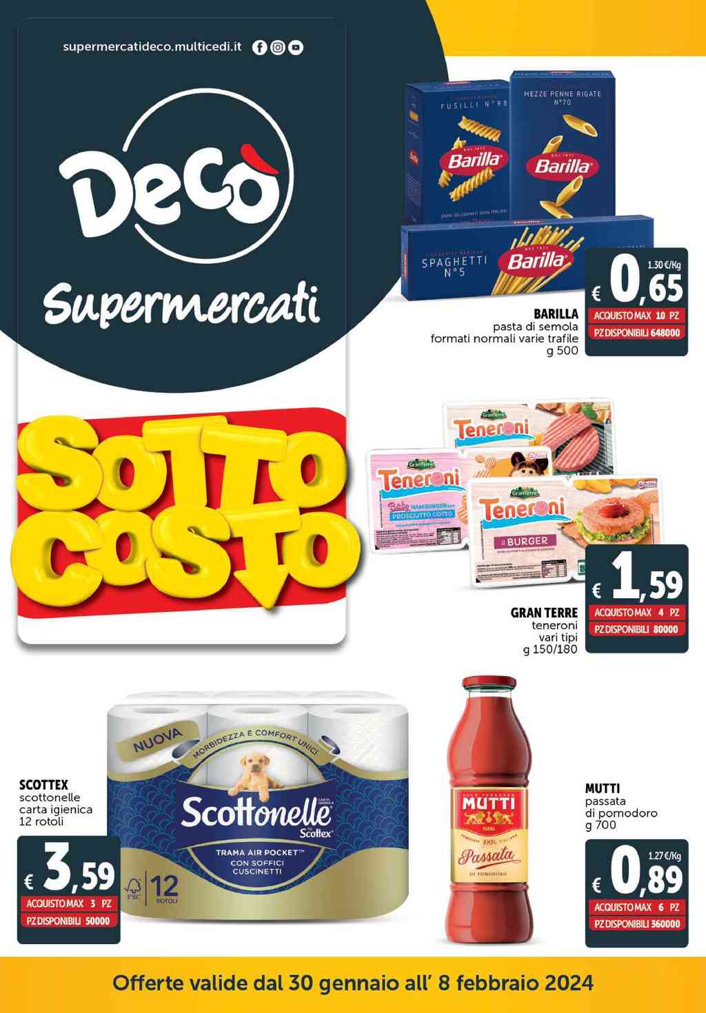Volantino Decò Supermercati dal 30 gennaio al 8 febbraio 2024