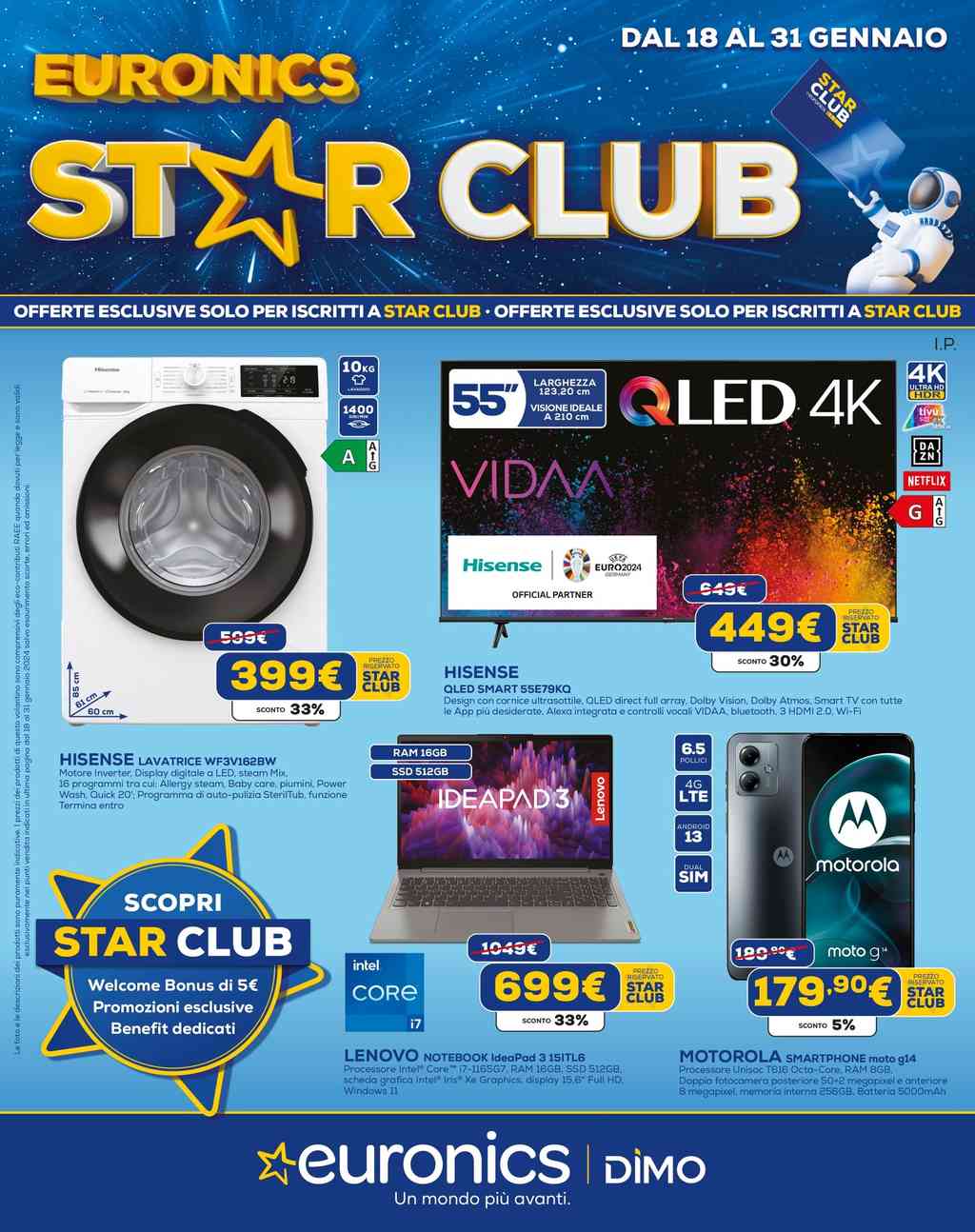 Volantino Euronics dal 18 al 31 gennaio 2024