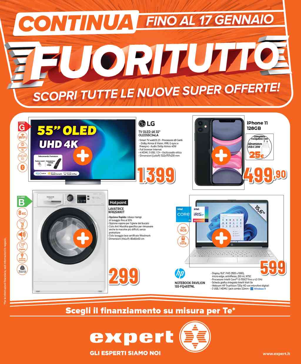 Volantino Expert dal 11 al 17 gennaio 2024
