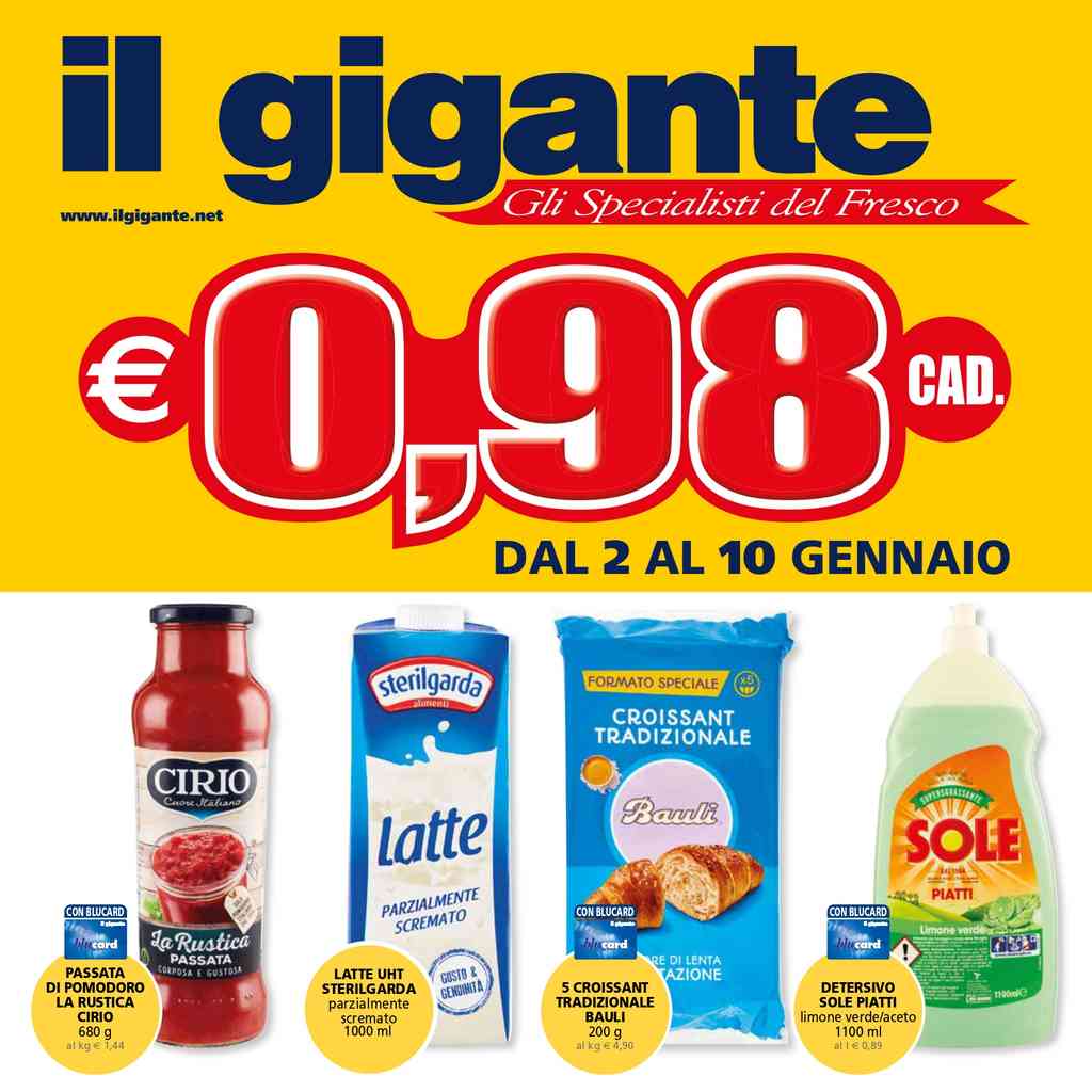 Volantino Il Gigante dal 2 al 10 gennaio 2024