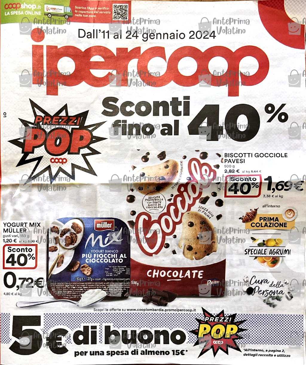 Volantino Ipercoop dal 11 al 24 gennaio 2024