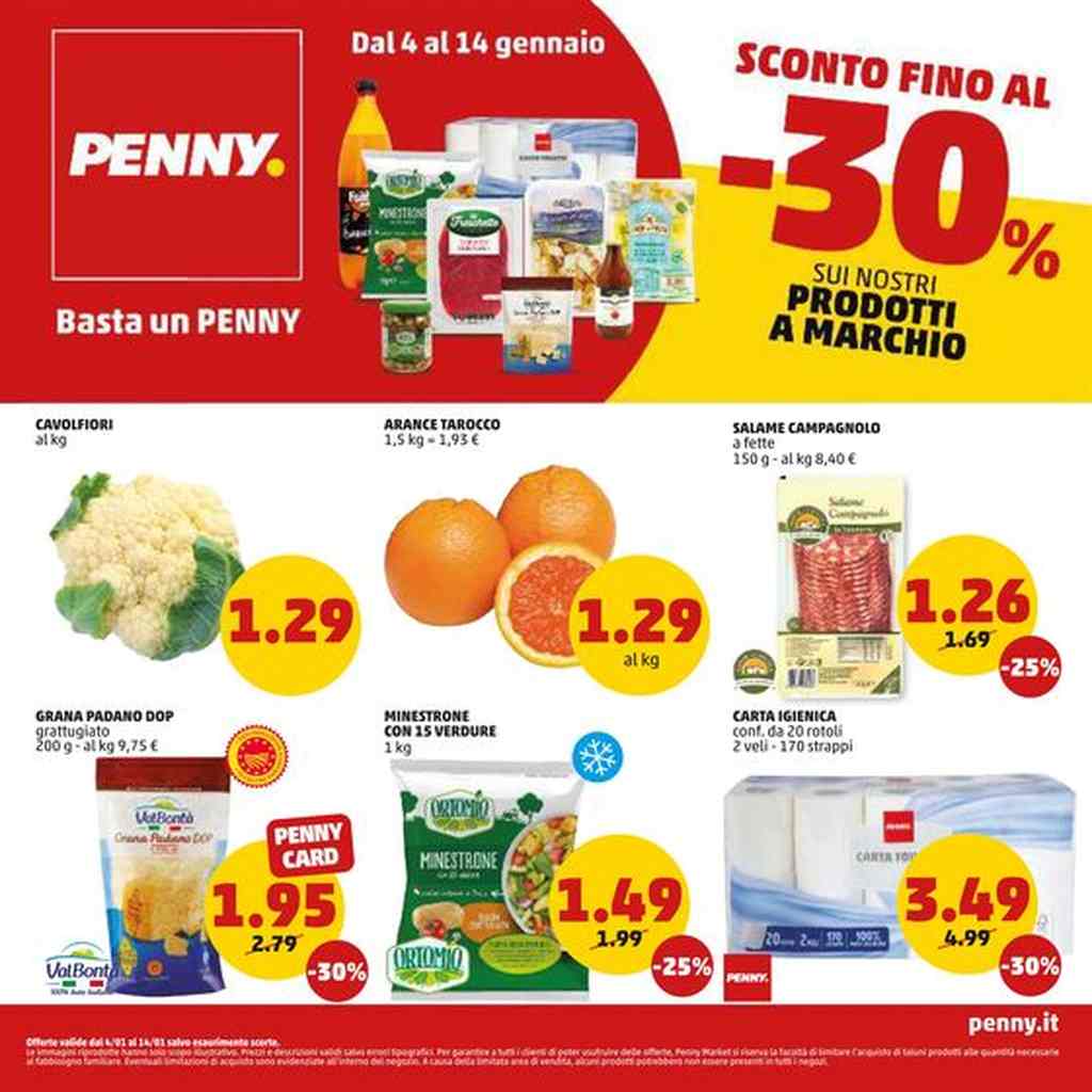 Volantino Penny dal 4 al 14 gennaio 2024