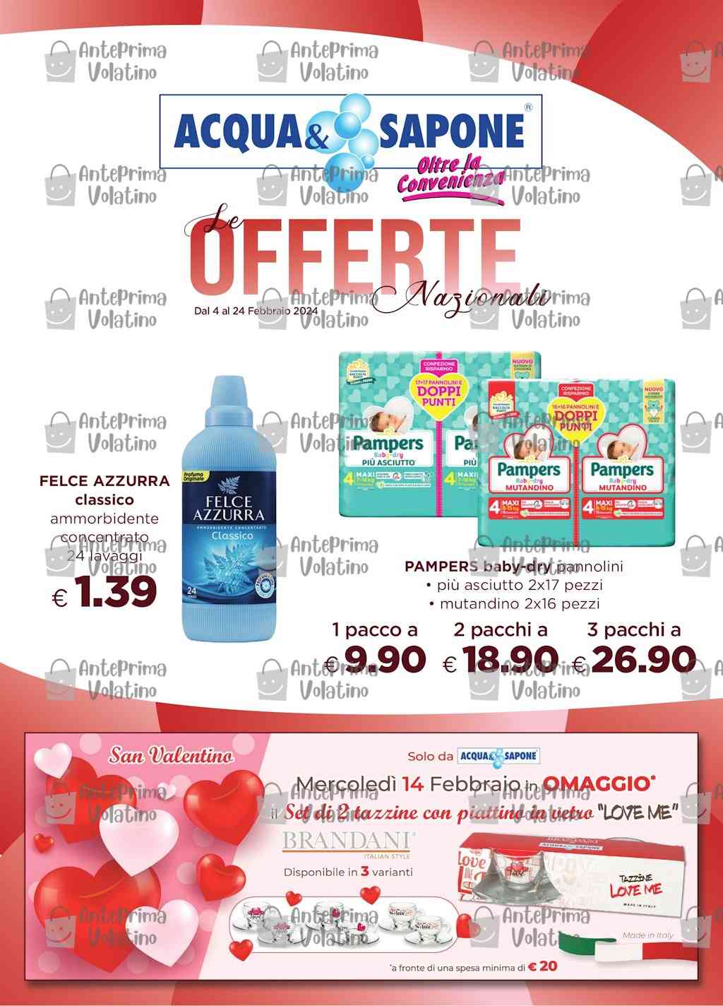 Volantino Acqua e Sapone Nazionale dal 4 al 24 febbraio 2024