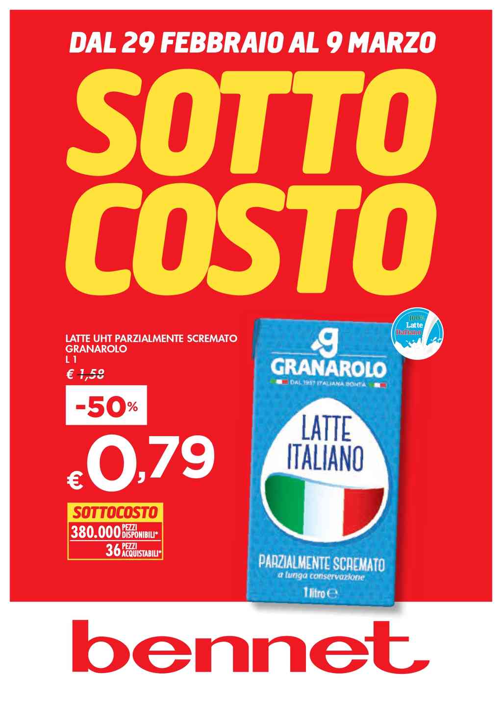 Volantino Bennet dal 29 febbraio al 9 marzo 2024