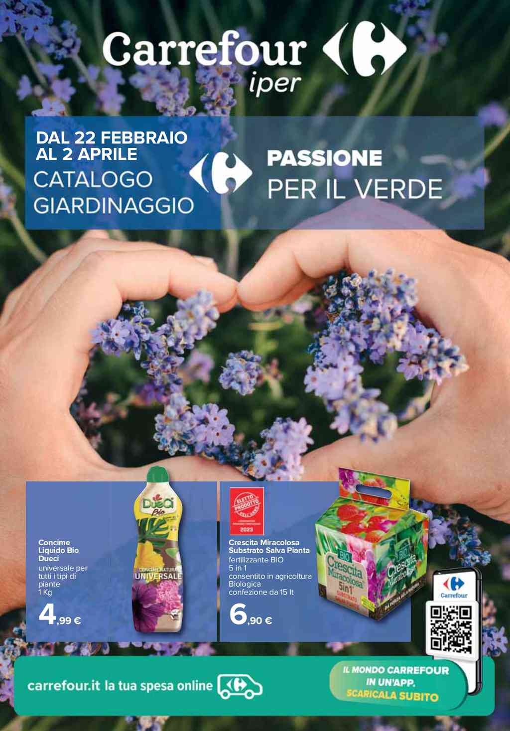 Volantino Carrefour Giardinaggio dal 22 febbraio al 2 aprile 2024