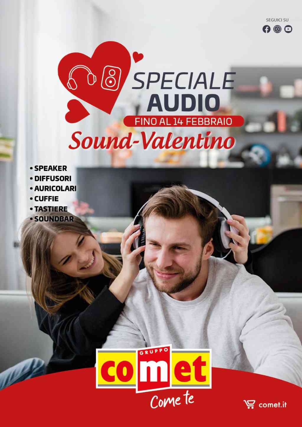 Volantino Comet Speciale Audio fino al 14 febbraio 2024