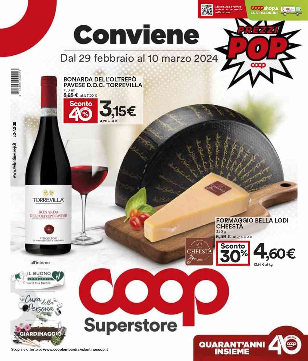 Volantino Coop dal 29 febbraio al 10 marzo 2024