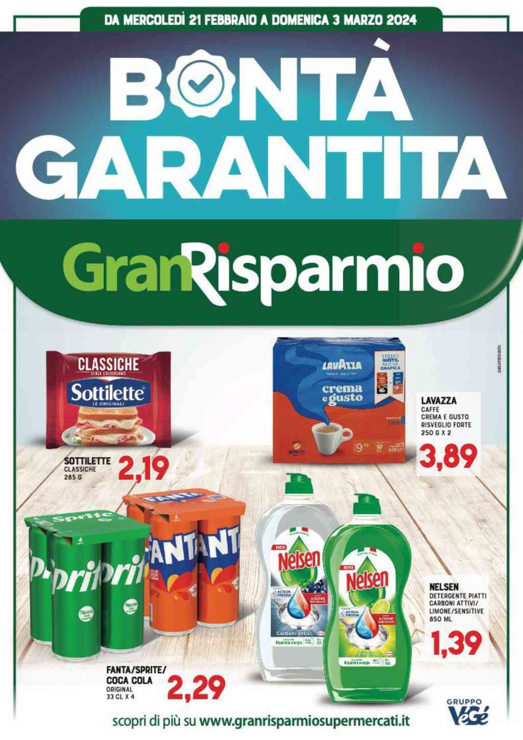 Volantino Gran Risparmio dal 21 febbraio al 3 marzo 2024