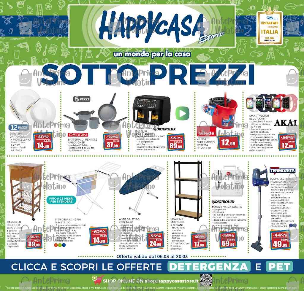 Volantino Happy Casa dal 6 al 20 marzo 2024