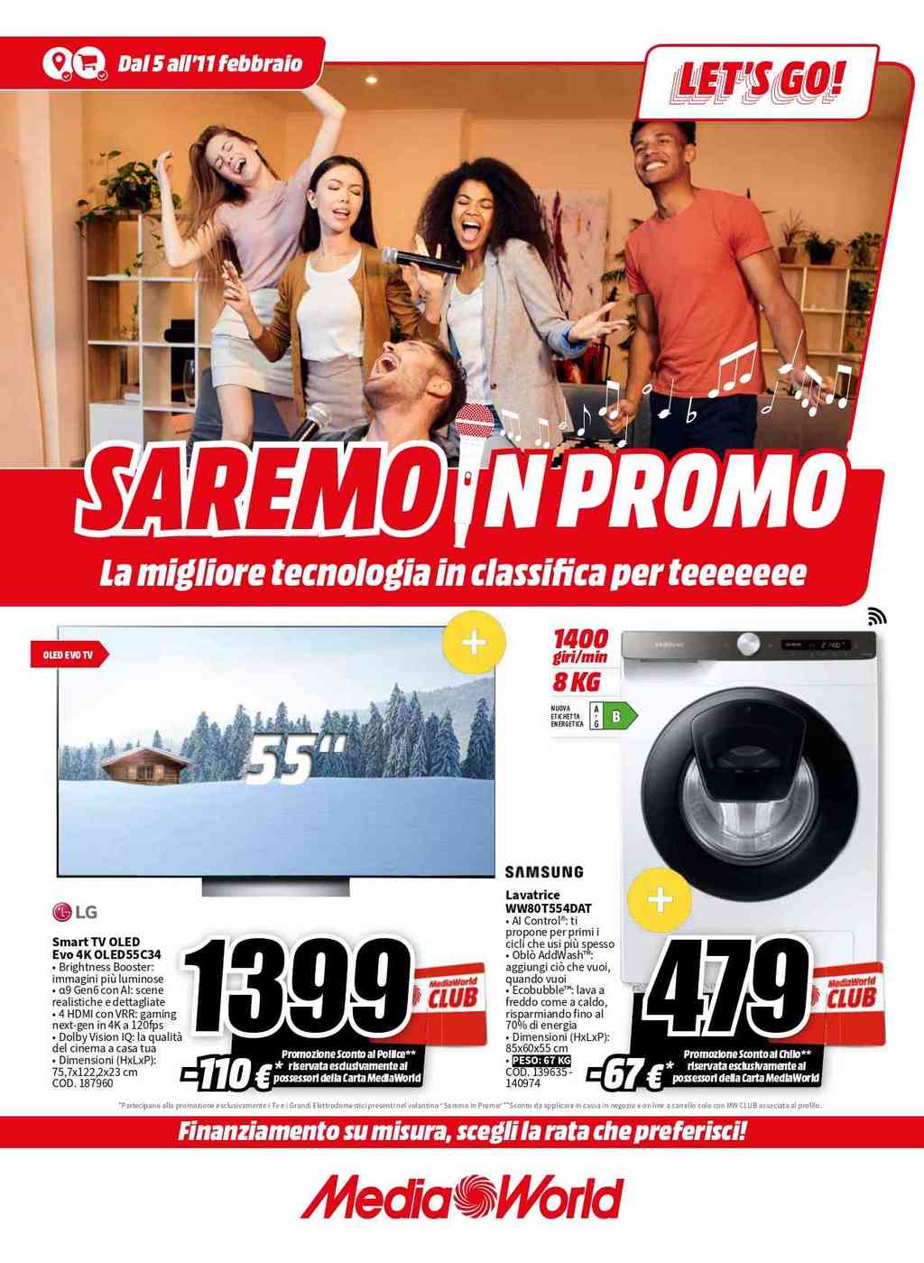 Volantino Mediaworld dal 5 al 11 febbraio 2024