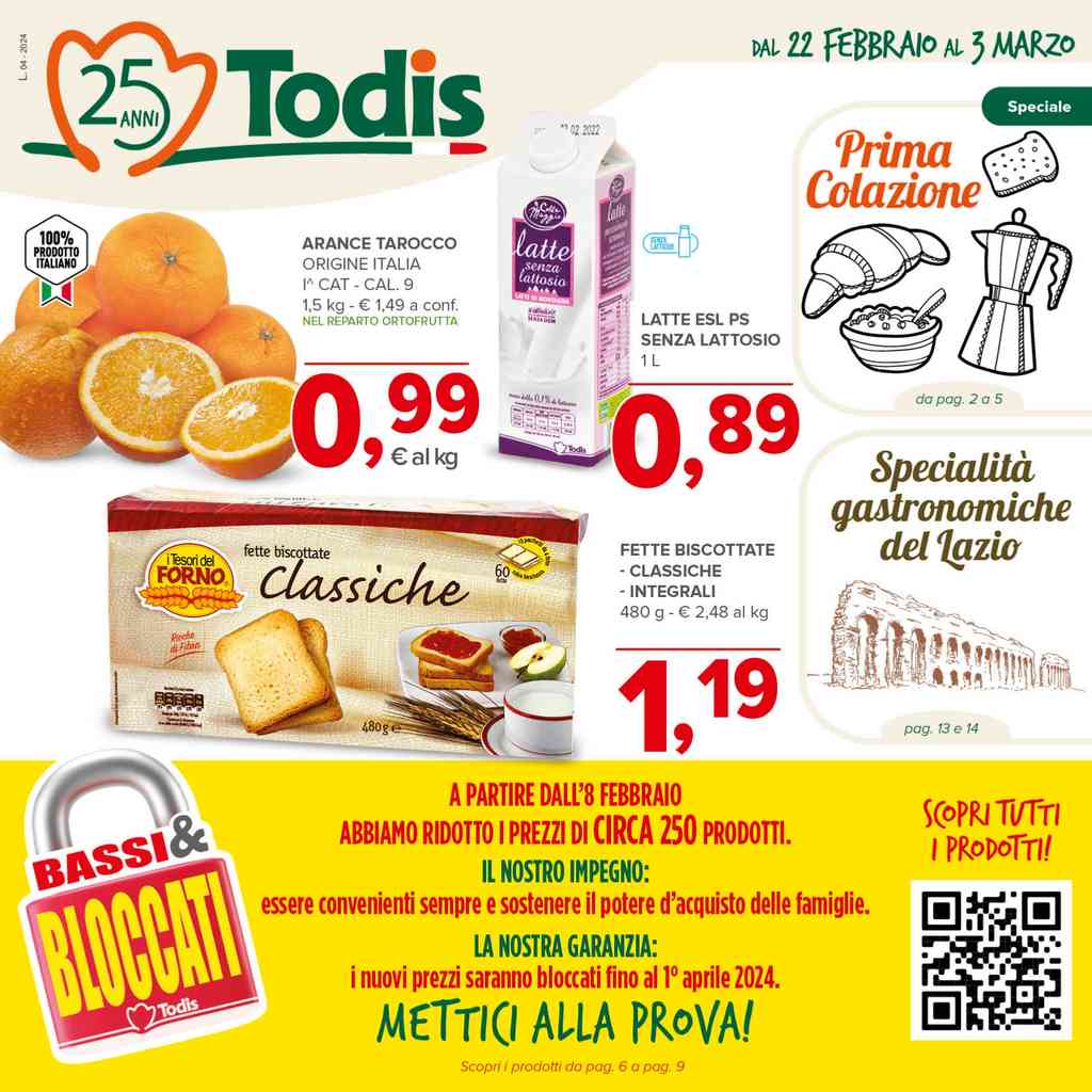 Volantino Todis dal 22 febbraio al 3 marzo 2024
