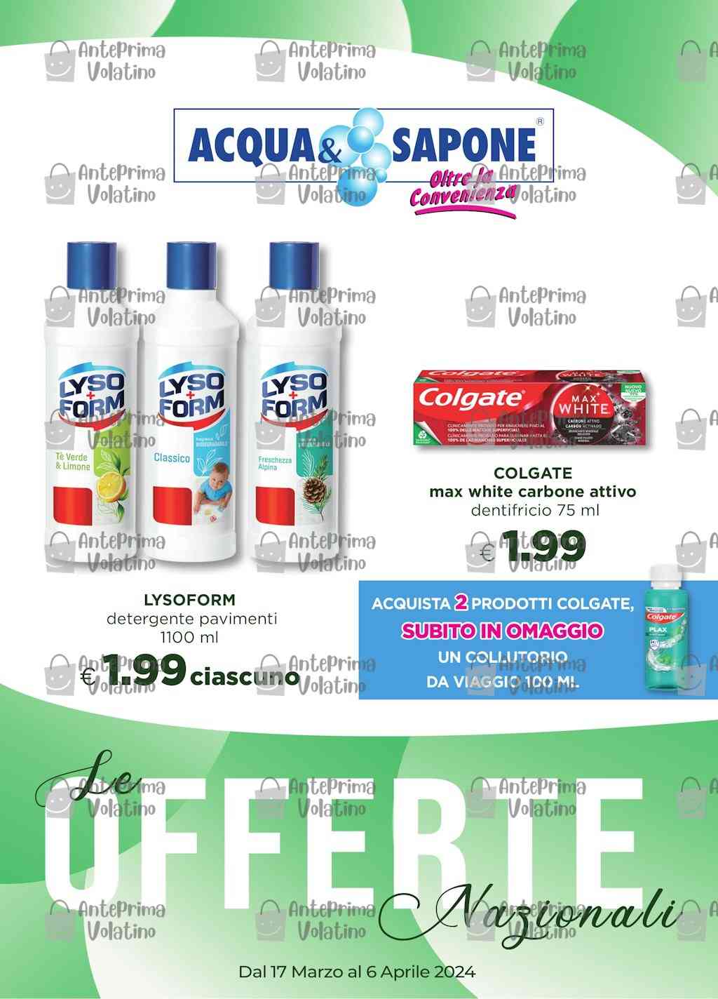 Volantino Acqua e Sapone Nazionale dal 17 marzo al 6 aprile 2024