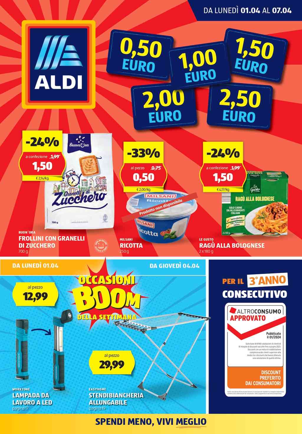 Volantino Aldi dal 1 al 7 aprile 2024