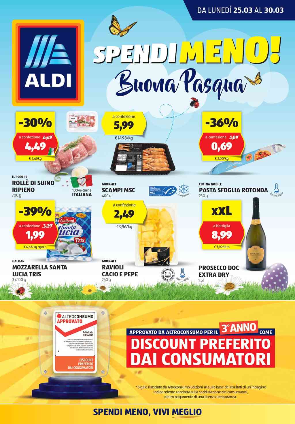 Volantino Aldi dal 25 al 30 marzo 2024