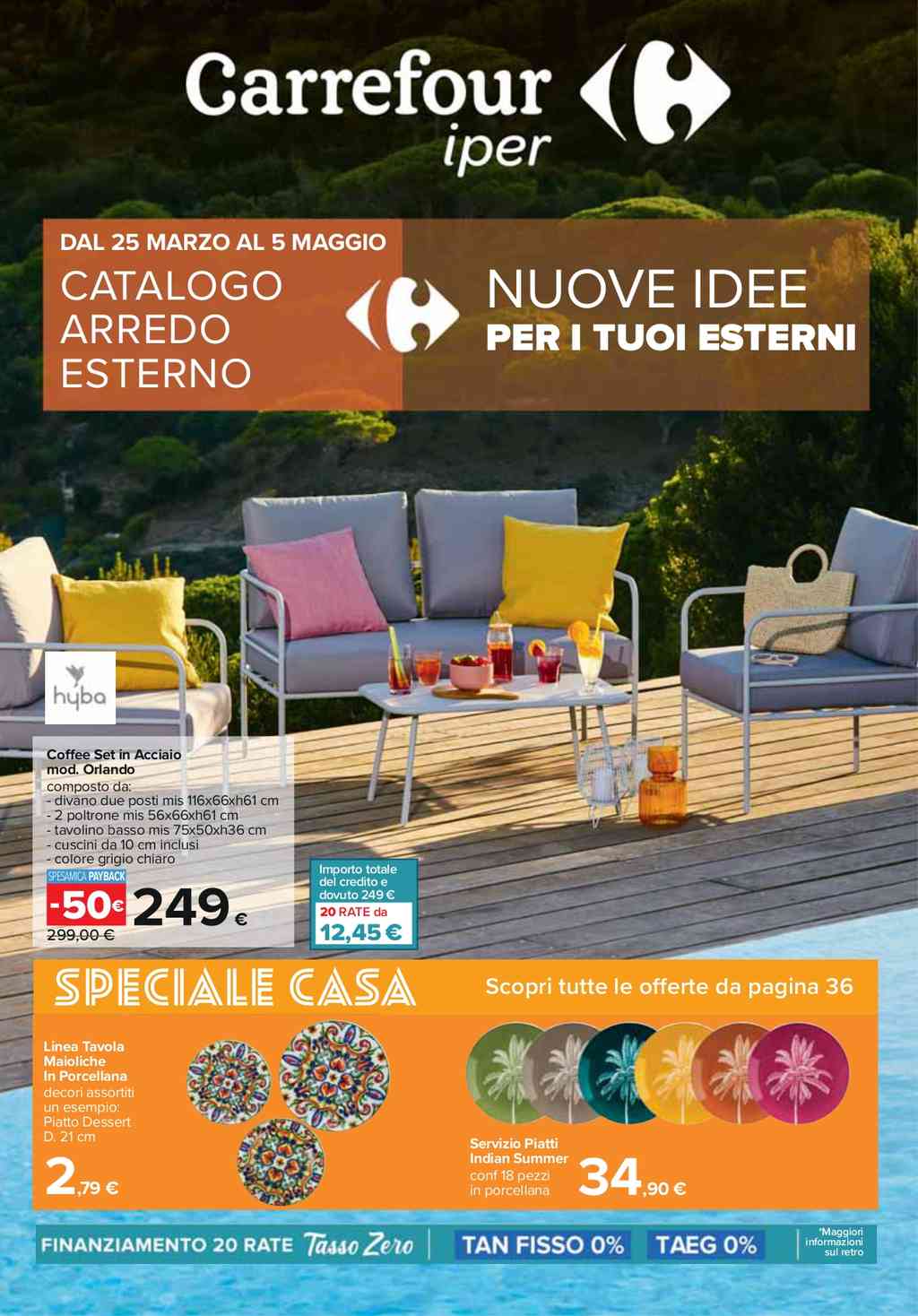 Volantino Carrefour Arredo Esterno dal 25 marzo al 5 maggio 2024