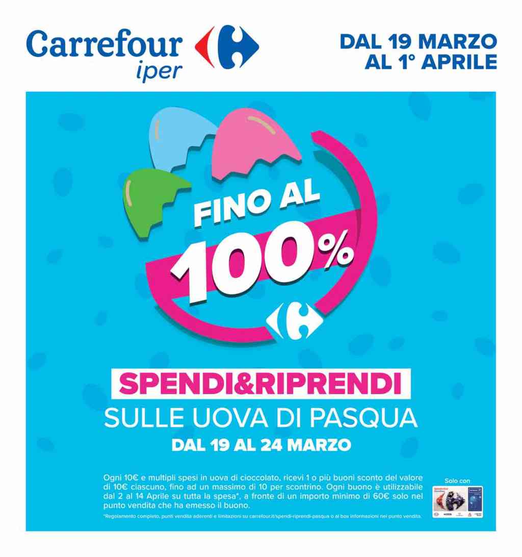 Volantino Carrefour Iper dal 19 marzo al 1 aprile 2024