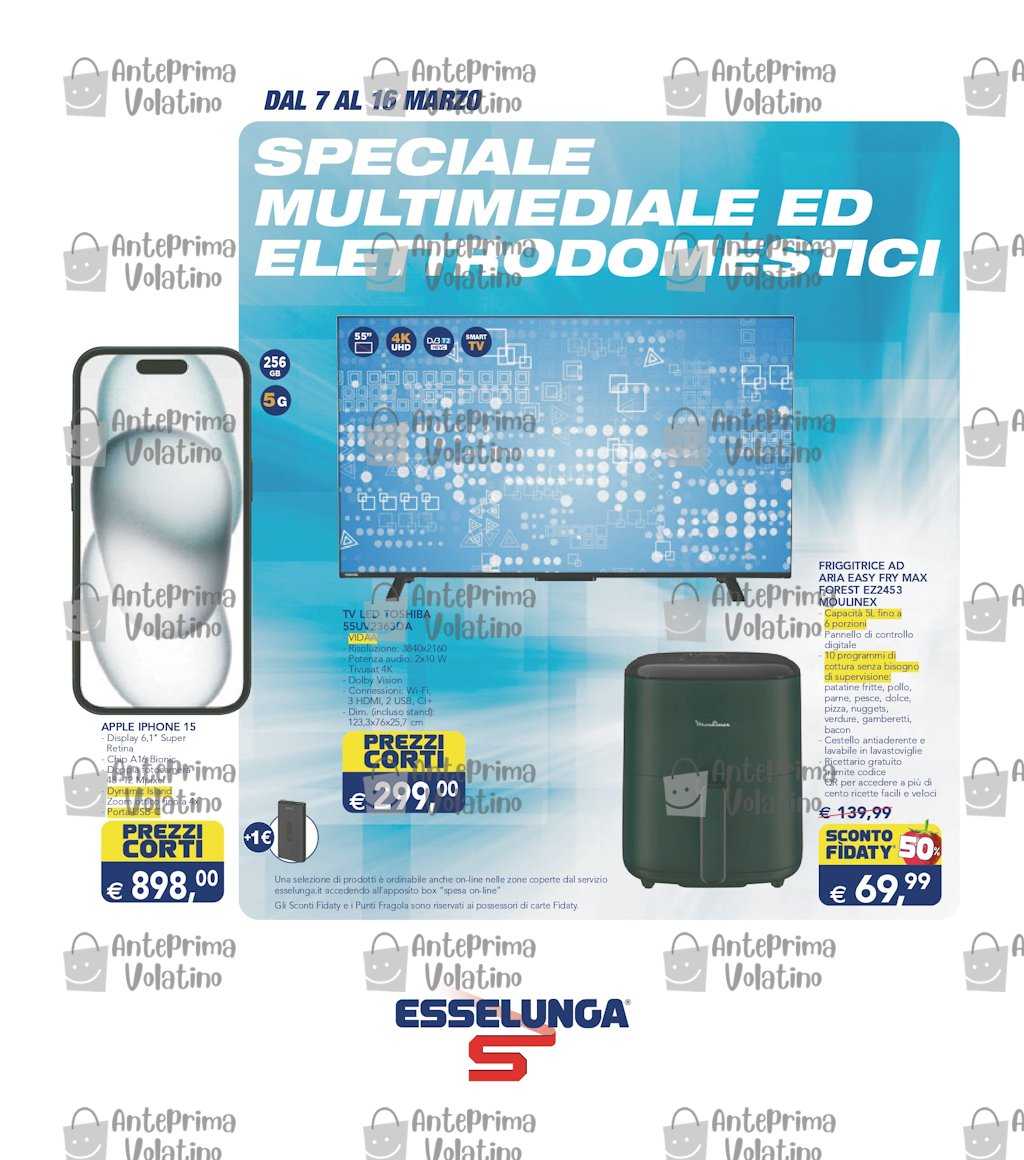 Volantino Esselunga Multimediale dal 7 al 16 marzo 2024