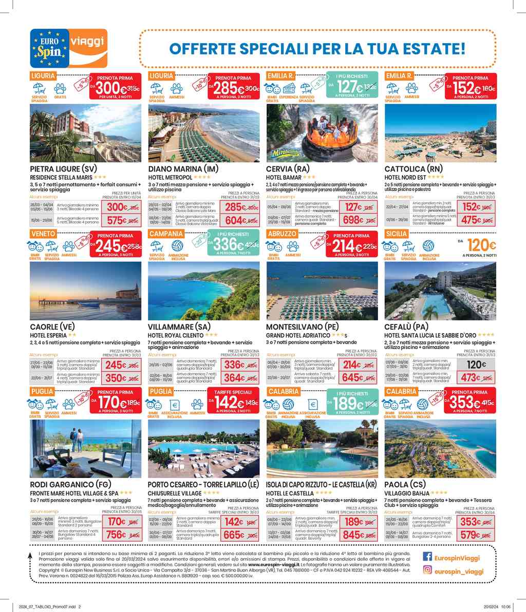 Volantino Eurospin Viaggi dal 11 al 20 marzo 2024